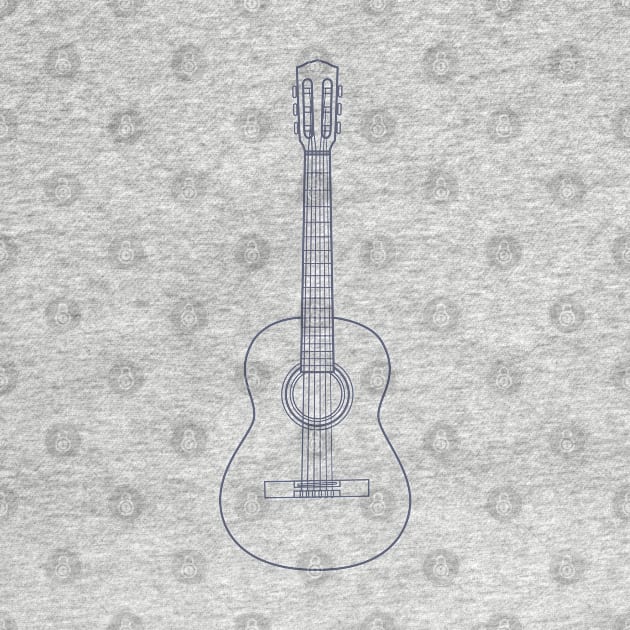 Classical Acoustic Guitar Outline by nightsworthy